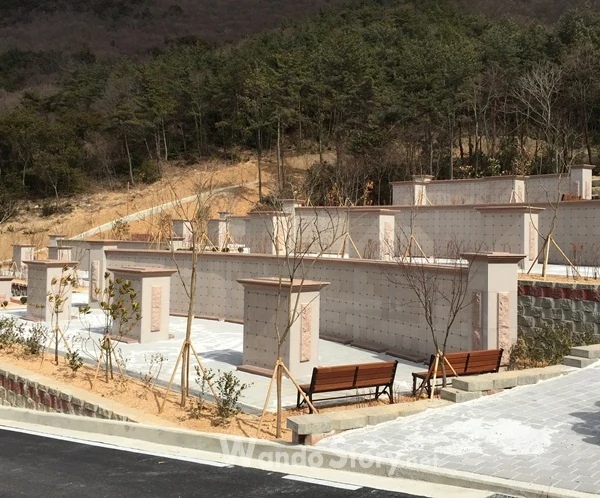 완도군추모공원 봉안담 외관·전경